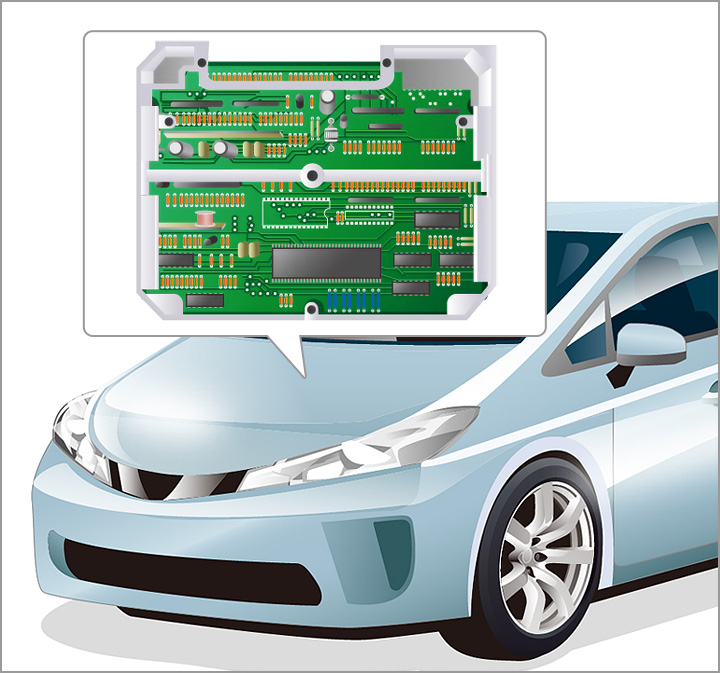 Image : Electronic control unit(ECU)/Advanced driver assistance system(ADAS)/Vehicle-mounted camera and sensor